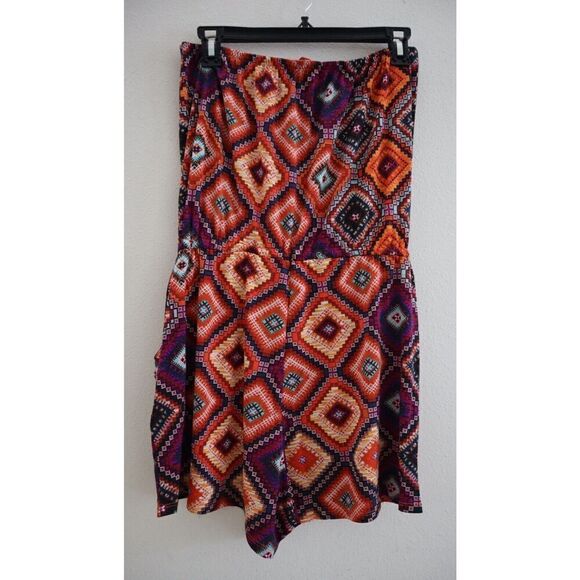 Tigerlily Women's Sz 6 Multicolor Strapless Zehra Playsuit Romper - Picture 2 of 12